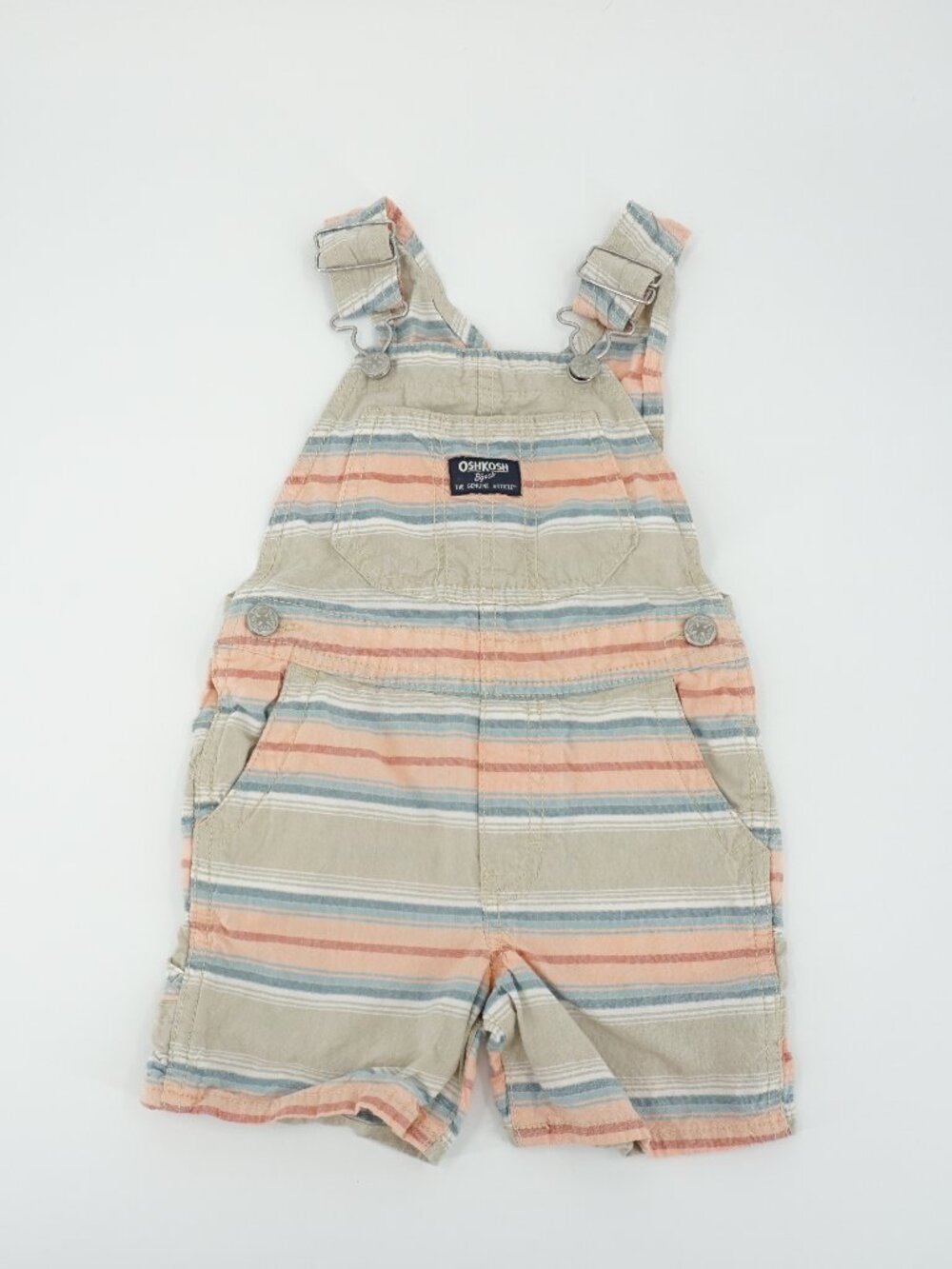 Oshkosh B'Gosh Overalls Stripes Boys Size 2T